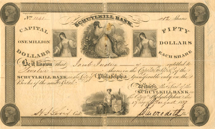 Schuylkill Bank - Stock Certificate